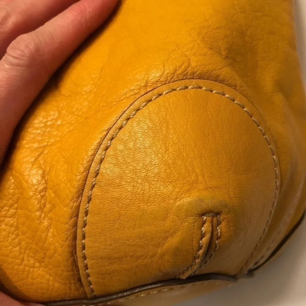 Michael kors yellow shopper tote bag